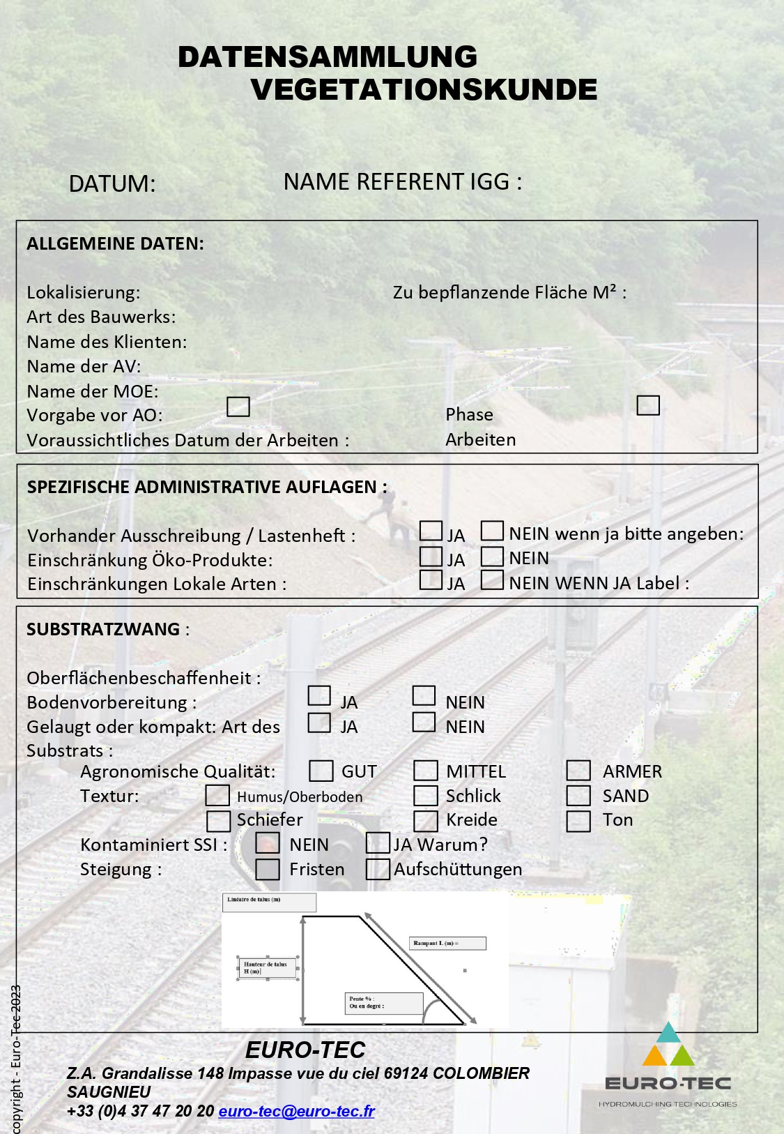 Vegetation data collection